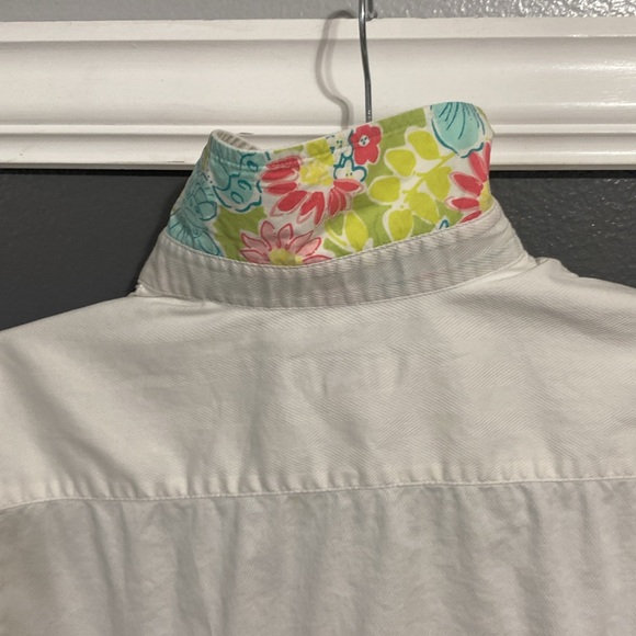 Lilly Pulitzer White Button Down Top - Picture 8 of 10